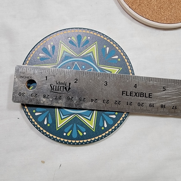 Lifver, 6 Ceramic Assorted Geometric Coasters New without Box - Picture 2 of 4